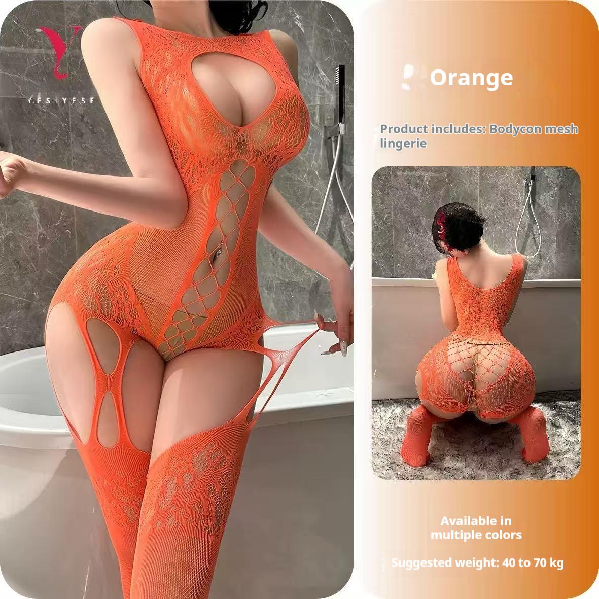 FUN Dressing Women's Black Lace Fishnet Bodystocking, Halter Neck Teddy Bodysuit with Cutout Detail, Elegant Soft Lingerie for Alluring Look, All Seasons Basic Outfit for Date Night