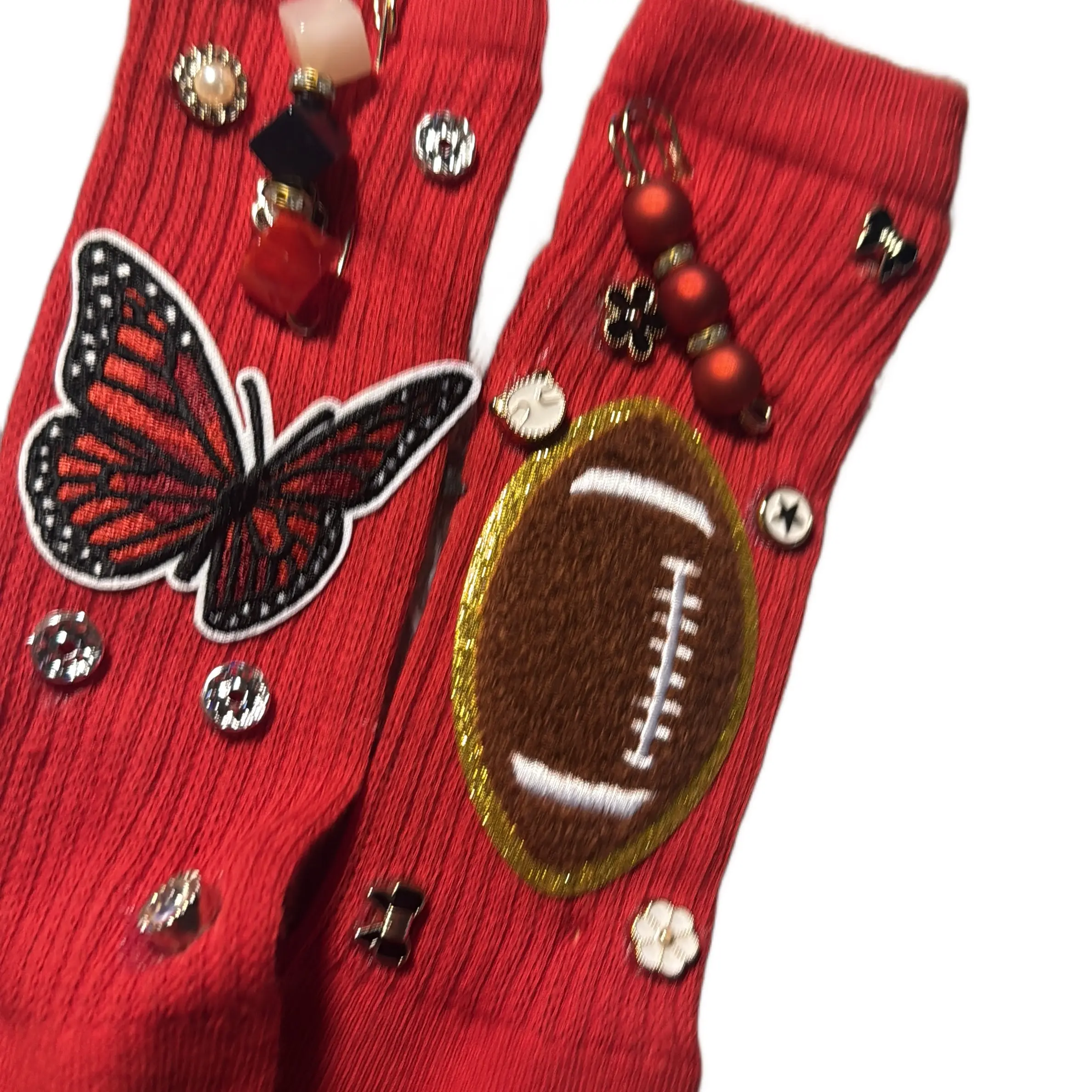 Freestyle Design Slouch Socks with Charms and Personalized Letters Comfort Fashion Accessories Unique Eye-Catching Statement Socks Womenswear