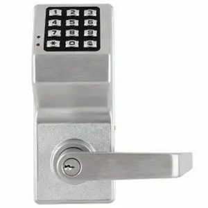 Alarm Lock Trilogy Electronic Code Lever Lock - Satin Chrome, Weatherproof, Digital Keypad, Solid Steel Construction, Adjustable Backset Sizes for Motorcycle Security, Electronic Code Lock