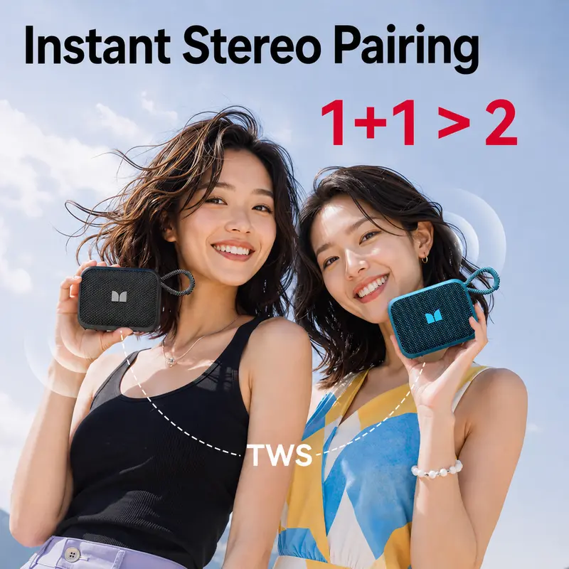 Monster S520 Compact Portable Wireless Bluetooth Speaker - Deep Bass Audio Device with IPX7 Waterproof, Bluetooth 6.0, 16H Playtime, TWS Stereo Pairing, Hands-Free Calls, Sound Upgrade for Beach, Camping (Audio, Mini Instant, Modern) Monster S520 Compact Portable Wireless Bluetooth Speaker - Deep Bass Audio Device with IPX7 Waterproof, Bluetooth 6.0, 16H Playtime, TWS Stereo Pairing, Hands-Free Calls, Sound Upgrade for Beach, Camping (Audio, Mini Instant, Modern)