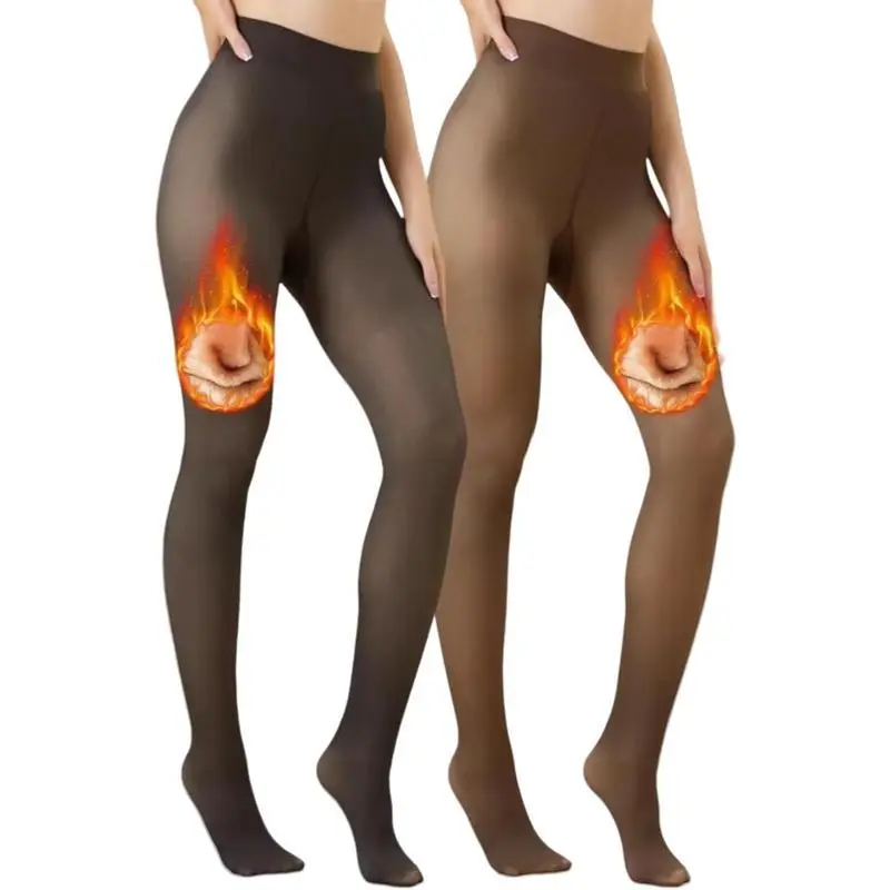 WinterFleece-LinedTights&FakeTranslucentPantyhoseforWomenFullFootCoverageBlack&Nude WinterFleece-LinedTights&FakeTranslucentPantyhoseforWomenFullFootCoverageBlack&Nude