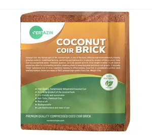 Premium Coco Coir Brick - 10LBS / 4.5KG - Makes 18-20 Gallons - OMRI Listed - Eco-Friendly - Low EC Triple-Washed - Compressed Growing Medium - Potting Soil Substrate for Gardens, Seeds and Plants
