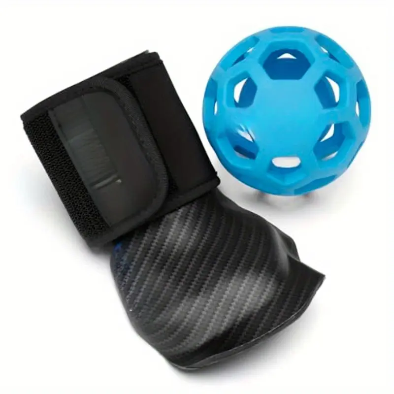 Carbon Fiber Golf Wrist Trainer with Compression Ball - Optimizes Wrist Position, Chip Strokes, and Full Swings, Durable Black and Blue Training Aid for Golfers, Golf Training Aid, Stylish Sporting Accessory, High-Quality Design