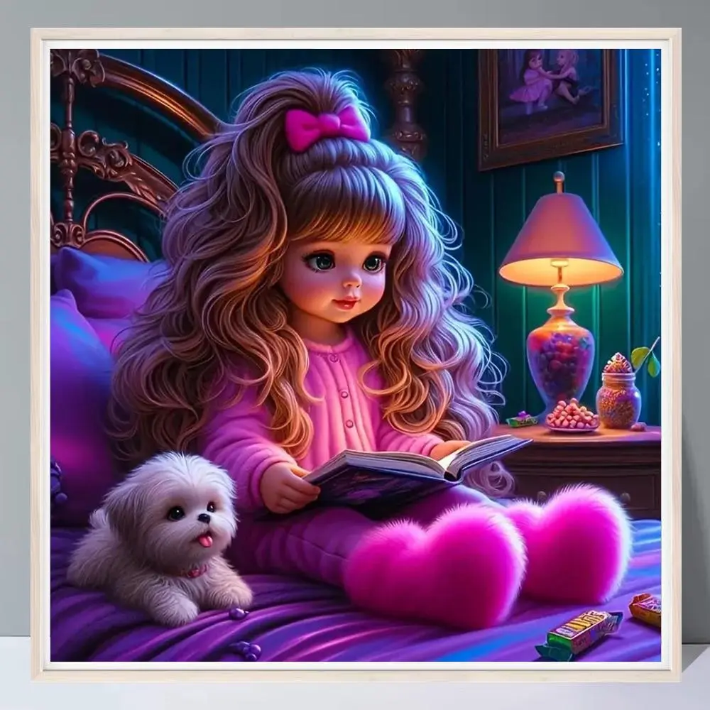 Cartoon Pattern DIY Diamond Art Painting Without Frame, DIY 5D Diamond Arts Painting Kit, Wall Art Decor For Home Living Room Bedroom