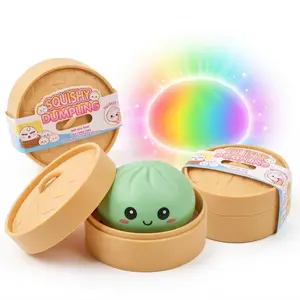 Dumpling Squishy Blind Box – Rainbow Hidden Edition! Stress Relief Fidget Toy – Squeeze Dumplings for Anxiety – Cool Gift for Kids, Teens, Adults