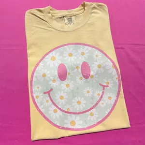 Happy Daisy Face Comfort Colors T-Shirt 'NLB'