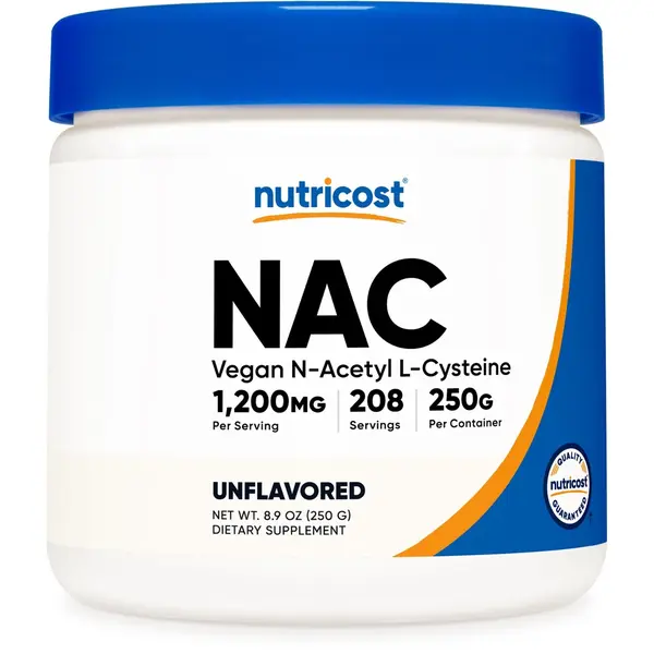 Nutricost N-Acetyl Cysteine (NAC) Powder 250 Grams - Vegan NAC