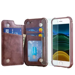 Vanavagy Compatible for iPhone 17 /16/15/14/13/12/11/XR/XS/X/se 3/se 2/8/7 / Mini/Pro/Pro Max/Air Wallet Case,Leather Flip Folio Phone Cover Fits Magnetic Car Mount with Credit Card Holder and RFID