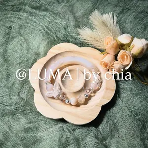 LUMA | by chia Petal Flight Half Bangle Beaded Bracelet