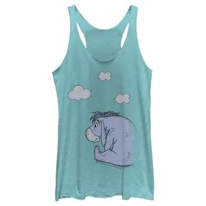Women's Winnie the Pooh Cloudy Eeyore Racerback Tank Top