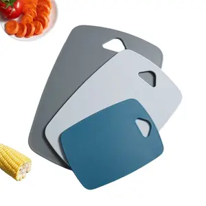 Plastic Cutting Board Set, Kitchen Chopping Board, Non-Slip Durable Design, Ideal for Fruits Vegetables Meat Prep, Three Sizes with Hanging Holes, Kitchen Essential Tool