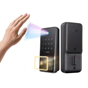 Veno Solar Palm Smart Lock - Palm Vein Keyless Entry Door Lock - Solar Powered Deadbolt - 5 Unlock Methods - Built-in WiFi - Works with Apple Home, Alexa & Google Home - No Subscription