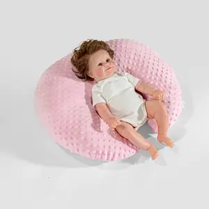 Cute Baby Nursing Pillow, Maternity Breastfeeding Pillow with Removable Soft Cover, Baby Sitting Support Pillow, Tummy Time Support for Baby Boys and Girls Gifts