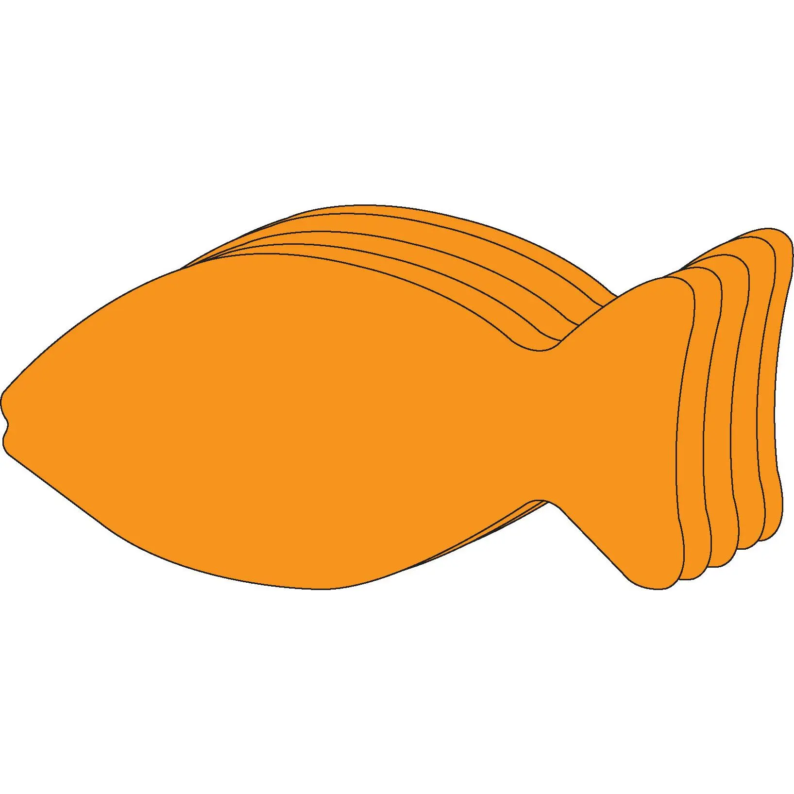 SHAPES ETC.  Faith Fish Large Foam Single Color Creative Cut-Outs