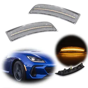 2pcs Full LED Side Marker lamps Lights Lamps Clear For 2022 2023 2024 Toyota GR86 Subaru BRZ,Replace OEM 84411CC010,84411CC000, SU00309624,SU00309625, SU00308732,SU00308733