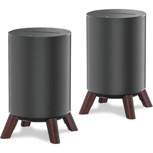 Wooden Desk Stand for Sonos Era 100 and Era 100 Pro, Tripod Desktop Speaker Stand with Stable Base for Optimal Sound Quality, Easy Installation, Natural Wood Finish, Pair