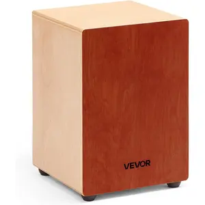 VEVOR Cajon Box Drum, with Internal, Lightweight Wooden Percussion Box, Portable Birch Wood Drum Musical Instrument with Silicone Feet, for Beginners & Professionals, 12 x 12 x 17 in
