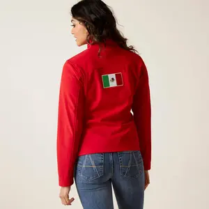 Ariat Womens Classic Team Softshell MEXICO Jacket - Red