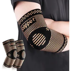 UGEM Copper Elbow Sleeve for Tendonitis & Tennis Elbow Pain Relief Optimal Support for Men & Women Golfers Arthritis Bursitis All Day Comfort