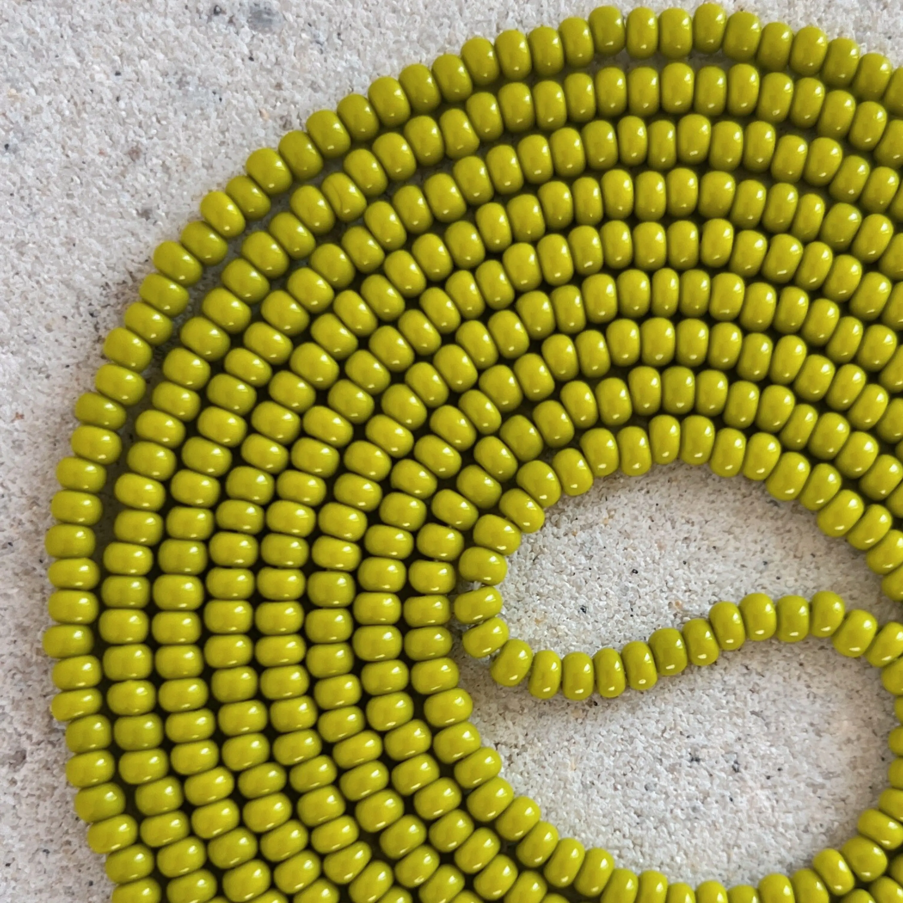 MATCHA - Tie On Waist Beads - 45 to 60 inches Waistbeads - Matcha Green Waistbeads - Olive Waistbeads - Made By Venus Waistbeads