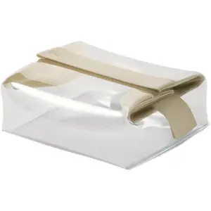 Parcel - Clear Kit with  Closure - Durable and Leak-Resistant Travel Toiletry Kit - TSA-Compliant & Modular Design - Hygiene Bag for Travel Essentials - 1 Qt - Pebble