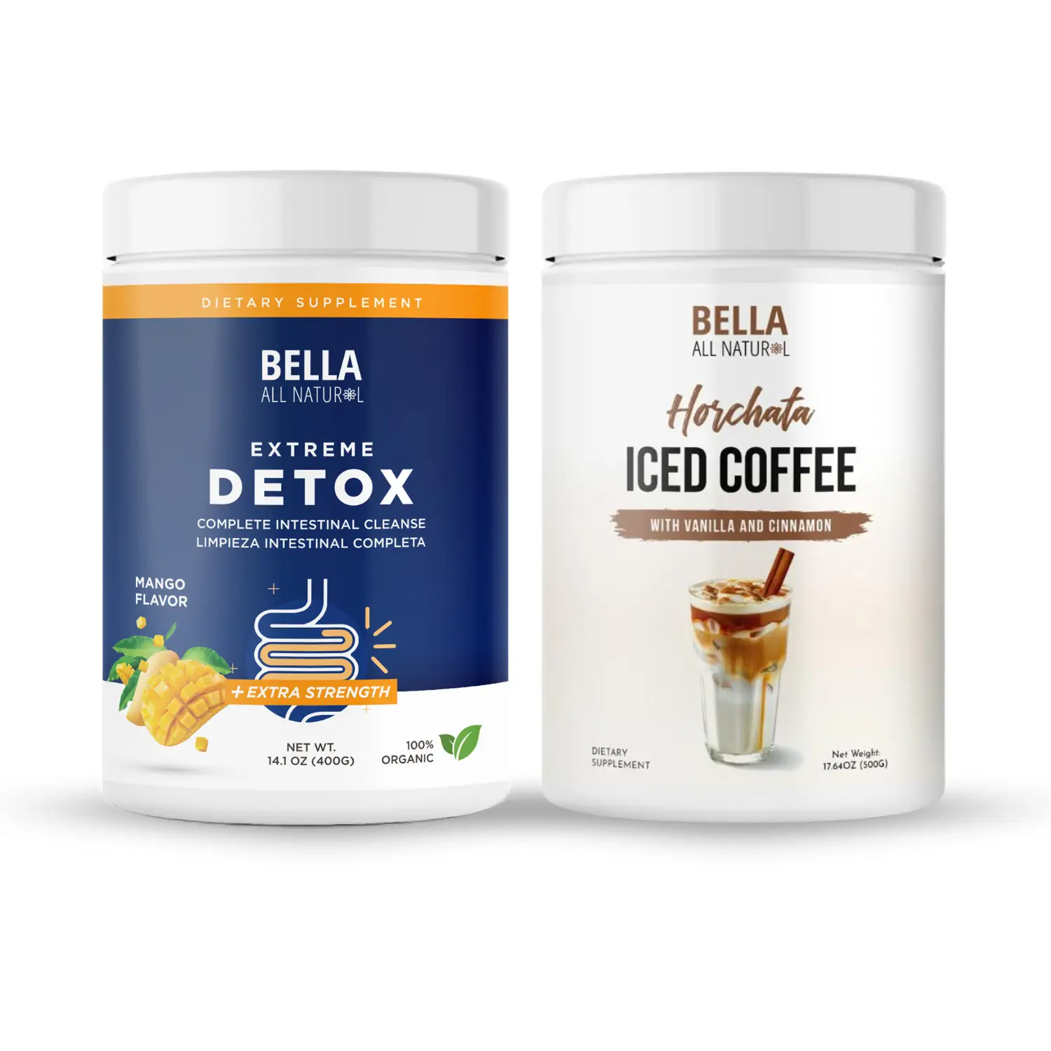 Bella All Natural Horchata Iced Coffee and Mango Colon Cleanse