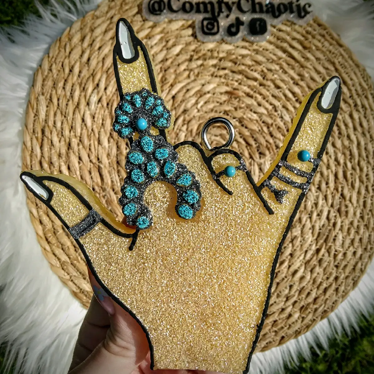 Western Hand Freshie | Turquoise Rings | Car Freshie