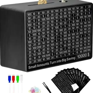 Adult and child wooden money boxes, ideal gifts for boys and girls, cash storage containers, perfect organizers for saving goals, coin boxes, Coin Piggy Bank