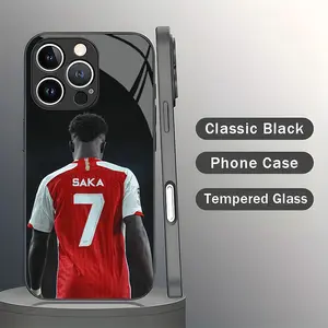 IPhone 17 Promax Saka Phone Case Tempered Glass Anti Drop, Anti Sweat Suitable for iPhone 16 15 14 13 12 11 Plus Air Xs Samsung A03-A56 S10-S25 Series Protective Shockproof Rugged Case Protection Football, Accessories, Smartphone