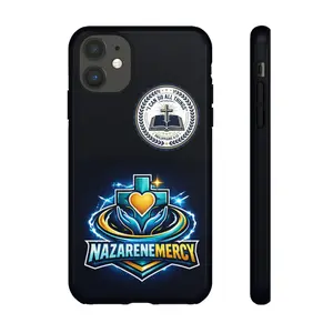 Nazarene Mercy Cross Heart phone case | Christian faith symbol protective case