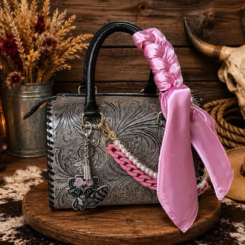 Medium metallic Dressed Up Bag