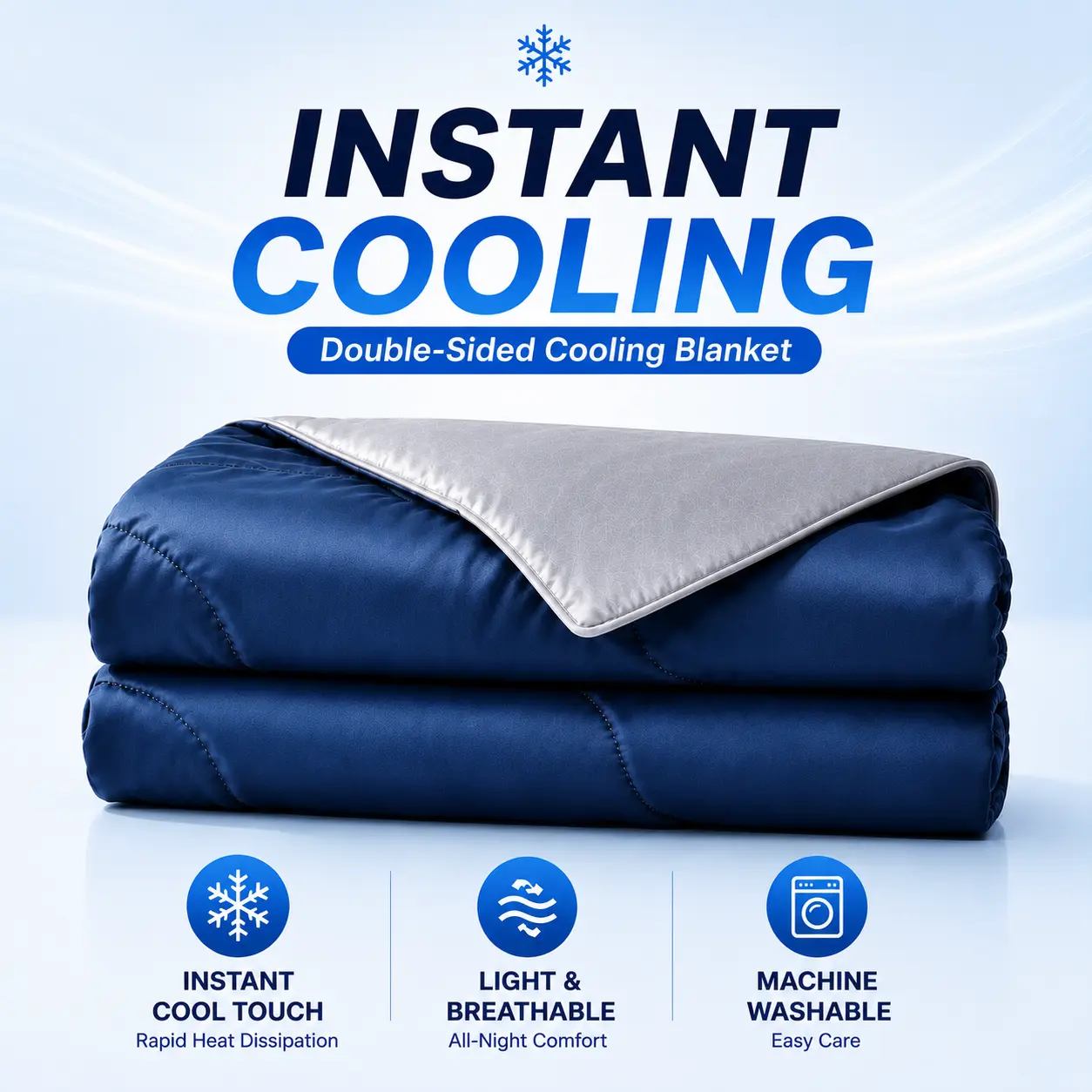 CANSUNCH Cooling Comforter Blanket - Double-Sided, Lightweight, Breathable Summer Quilt for Hot Sleepers, Soft Cooling Bedding for Night Sweats (Twin, Queen, King Sizes)