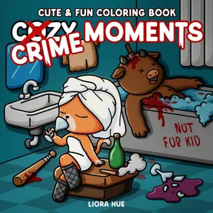 Cozy Crime Moments: Cute and Funny Parody Coloring Book for Adults Featuring Cozy Crime Scenes and Comfy Animal Moments to Color and Relieve Stress Paperback