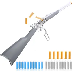 Wick m1894 Gray Foam Dart Blaster with Shell Ejection, Soft Bullet Toy with 6 Shells & 20 Foam Darts, Outdoor Shooting Game Toy for Teens 14+ Gift