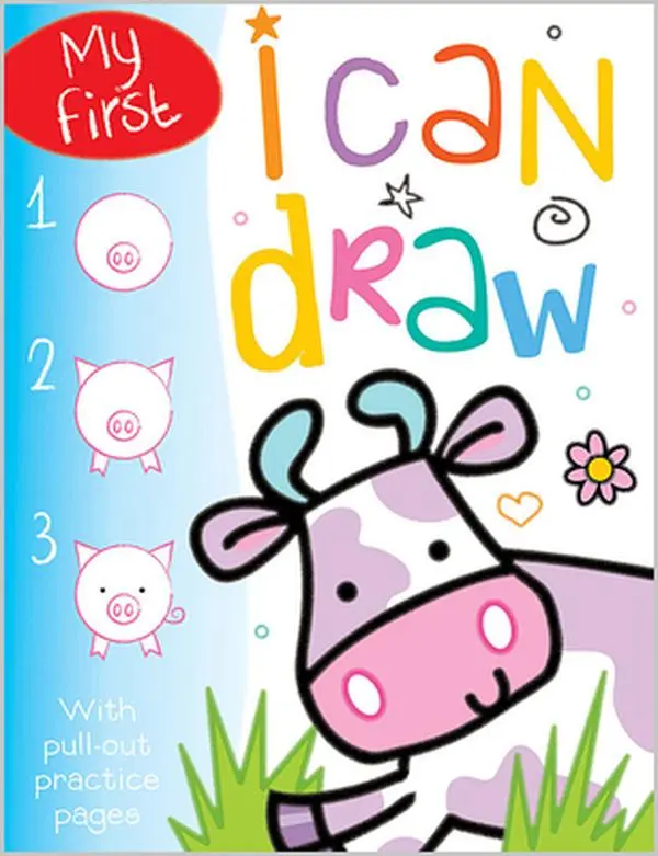 Used Kid Book - My First I Can Draw (Paperback) by Thomas Nelson, Kindergarten & Toddler Activity Book for 3 and Up with Drawing Ideas, English Educational Supply, Kid Books