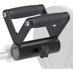 V Bar & T Bar Landmine Handle Attachment for 2" Barbell Bar, Solid Multi-Grip Landmine Handle T Row Attachment with Non-Slip Rubber Handle, Fits 2" Olympic Bars Strength  Bars