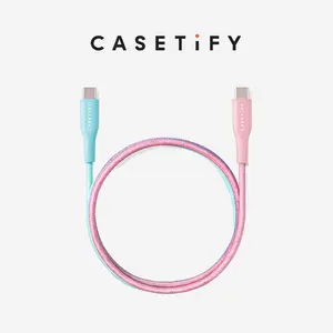 CASETiFY USB-C to USB-C Cable (1m / 3.3ft) - Cotton Candy
