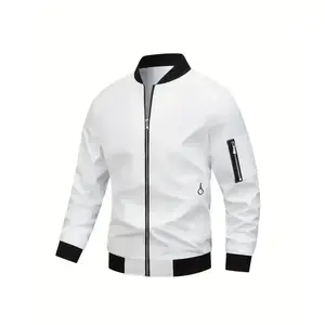 Men'S Casual Sports Jacket for Spring And Autumn, Multi-Pocket Work Baseball Jacket.
