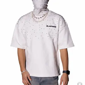 Menswear French Cotton Oversized T-Shirt - White Streetwear Top