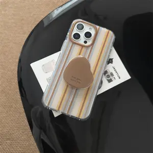 IPhone 13/14/16/17 Pro Max phone case Cover | Melard contrasting stripes | Fun stand | Best friend gift | Suitable for iPhone 11 12 13 14 15 16 17 Pro Max, Casing