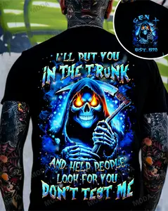 Chaosmoda Generation X I'll Put You In The Trunk Custom Year Skull T-shirt