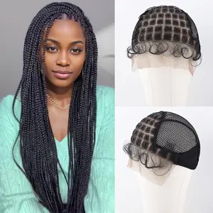 Half Double Lace Baby Hair Wig Cap, Crochet Wig Cap for Women, Lace Cap for Various Crochet Hair Colors, Full Double Lace Braided Wig