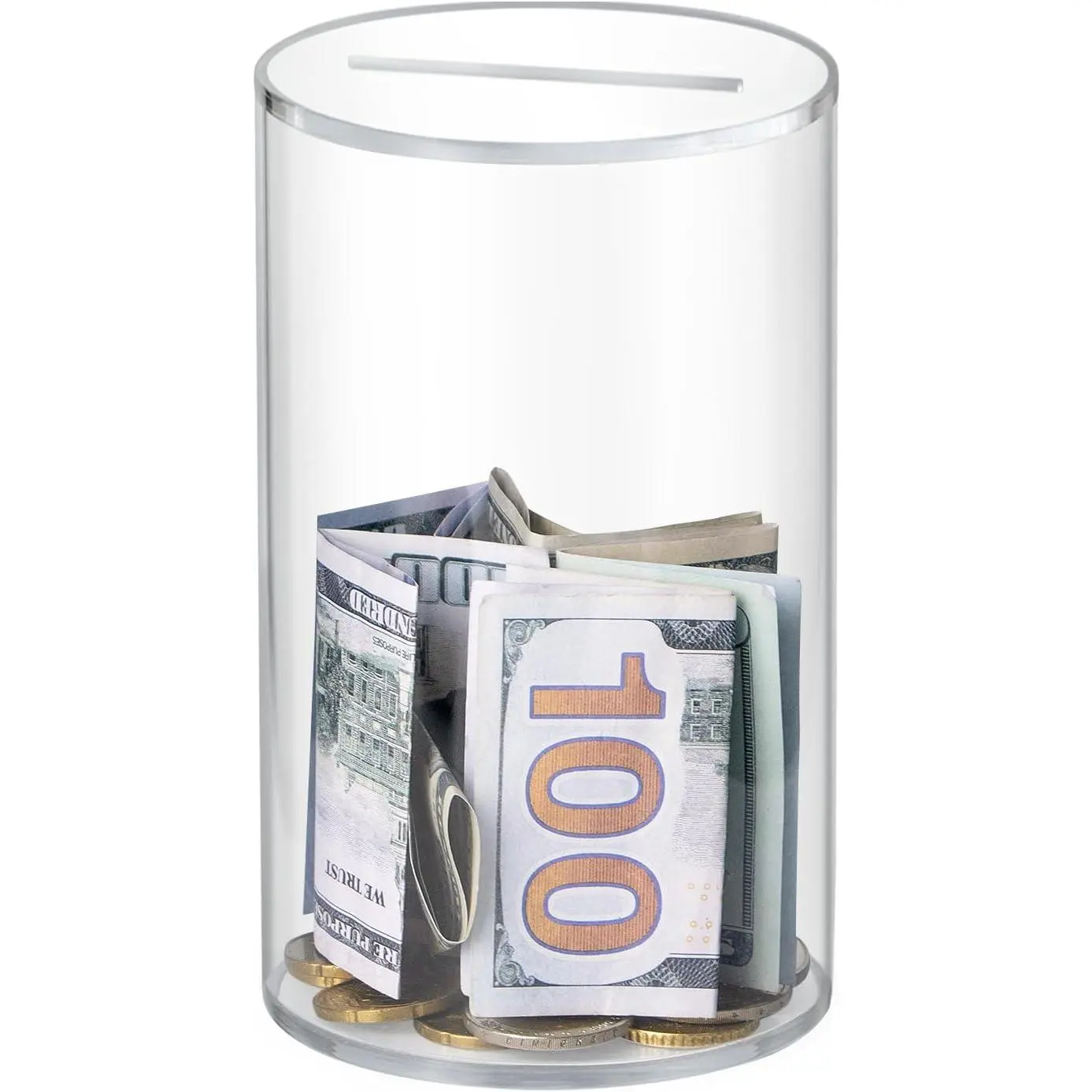 Clear Piggy Bank, Must Break to Open, Acrylic Money Bank, 6"x3.54" | Unopenable Coin Bank for Adults & Kids, Clear Acrylic Money Saving Bank, Perfect for Birthdays, Holidays, and Gift Giving
