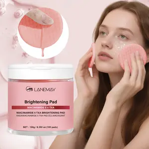 Brightening Pad with 5% Niacinamide + TXA | Improves Skin Clarity & Enhances Gloss Effect | Hyaluronic Acid & Centella Asiatica Hydrating & Moisturizing Formula | Ideal for Dull Skin & Daily Brightening Routine | Smooth Moisturize