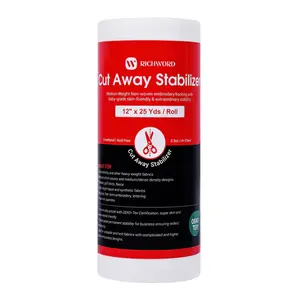 Cut Away Embroidery Machine Stabilizer Backing Roll Package 2.5oz 12in*25Yards*1pc