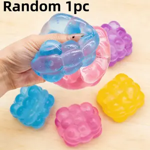 Random 1pc Squishy Cube Fidget Toy, Soft Stretchy Slow Rising Stress Relief Toy, Perfect for Anxiety & Focus, Ideal Gift Choice