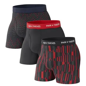 Pair of Thieves Super Fit Men's Boxer Briefs - Soft Breathable Quick-Dry Underwear with 4-Way Stretch 2 & 3 Pack for Workout & Everyday Wear - Fabric Menswear