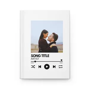 Personalized Journal, Hardcover Journal Matte, Customized Photo and Song, Christmas Gift, Couple Gifts
