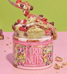 Strawberry Dubai Chocolate Bar Peanut Butter Treat By Nerdy Nuts