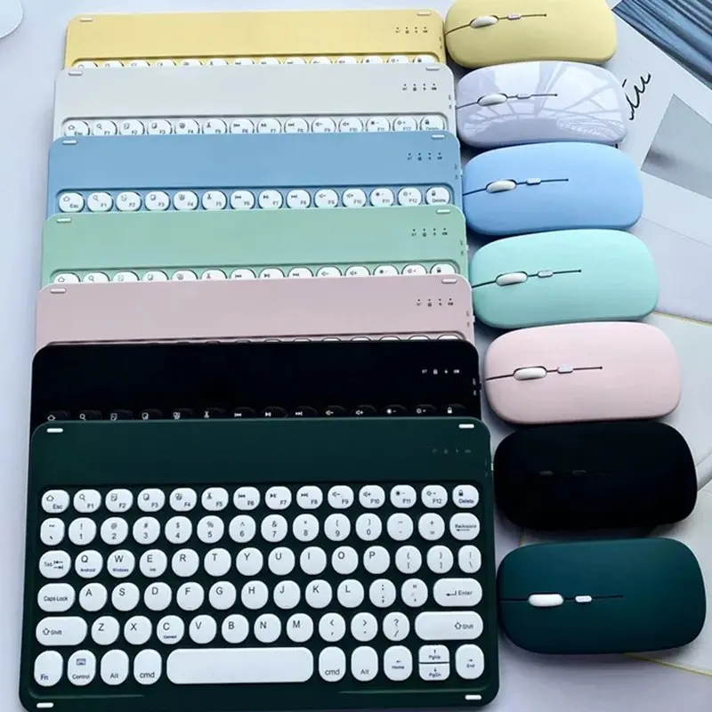 10 Inch Tablet Keyboard, Ultra Thin Portable Wireless Keyboard Mouse, Bluetooth-compatible Magnetic Keypad, for iPad Pro, Xiaomi, Samsung